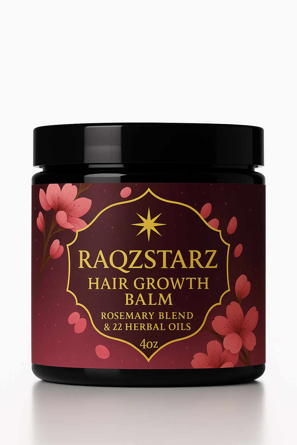 RAQZSTARZ HAIR GROWTH BALM ROSEMARY BLEND & 22 HERBAL OILS 4 oz