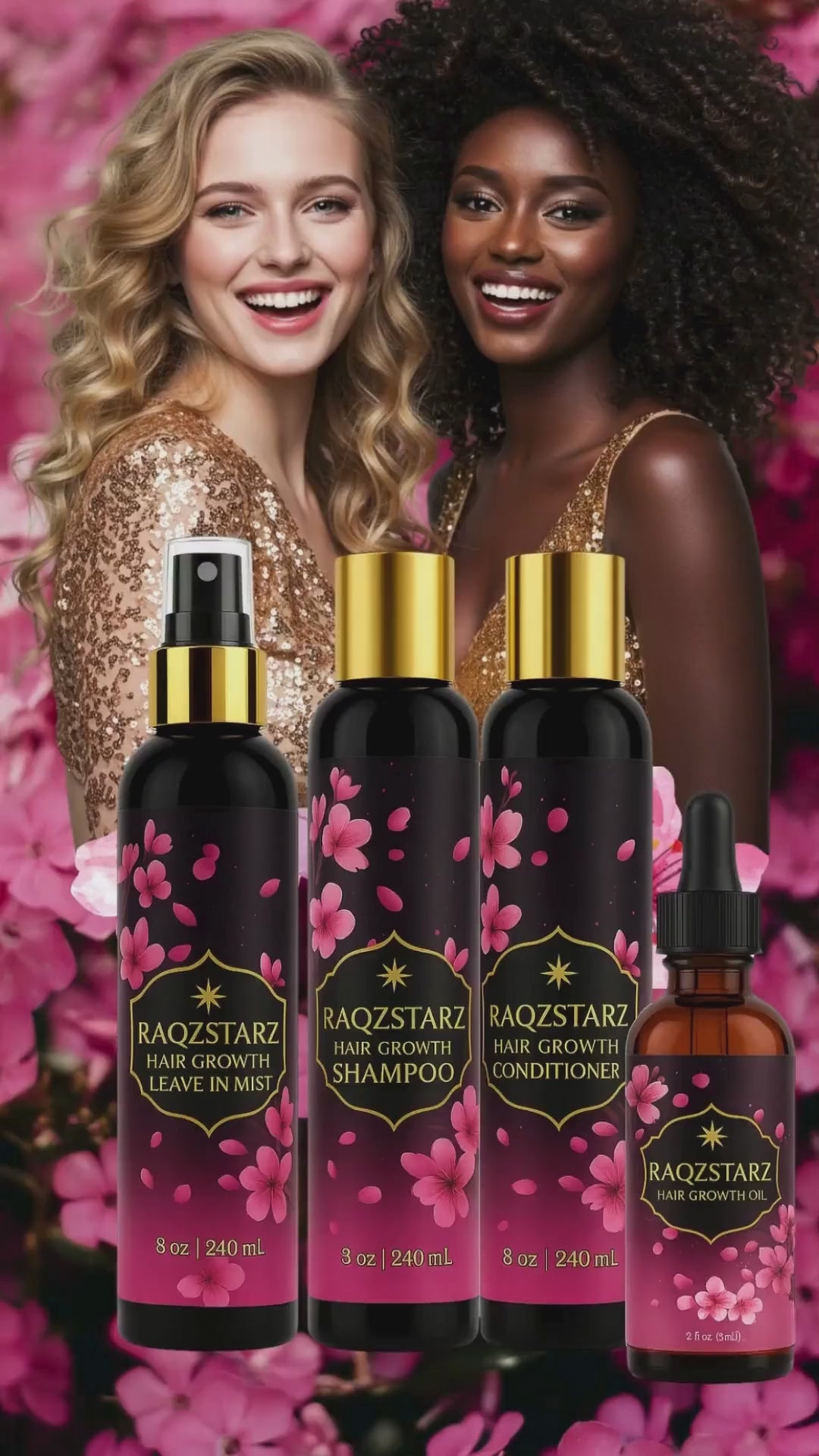 Load video: RAQZSTARZ Hair Growth Bundle