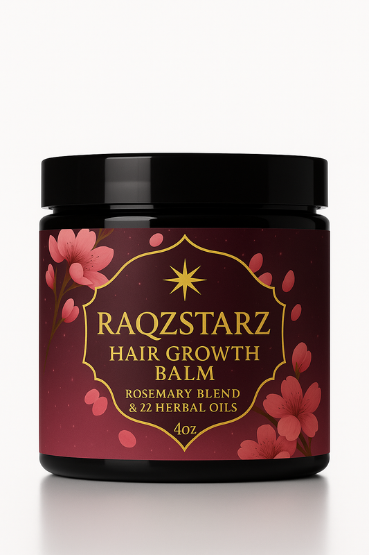RAQZSTARZ HAIR GROWTH BALM ROSEMARY BLEND & 22 HERBAL OILS 4 oz